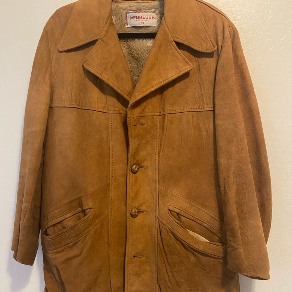 McGregor- Tan Suede Leather Coat
